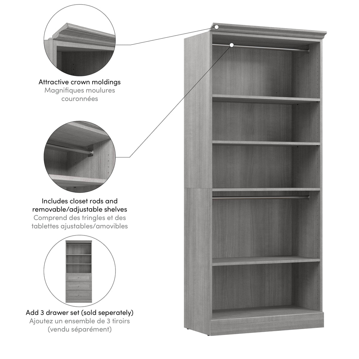 Modubox Versatile 36” Closet Organizer, image 6