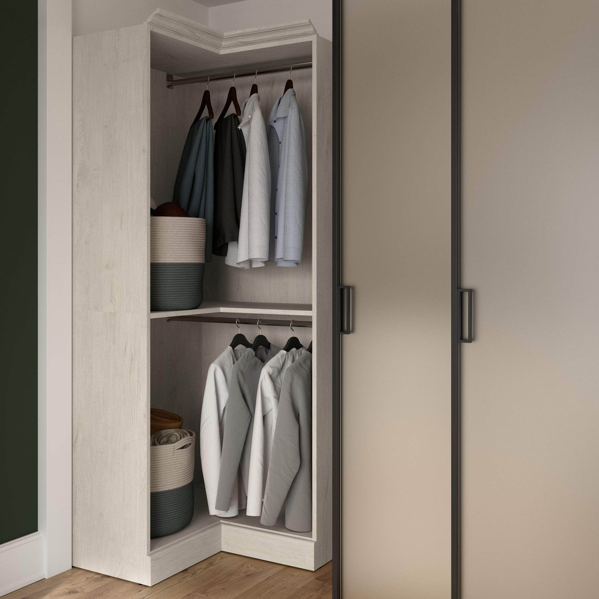 Modubox Versatile 36” Corner Closet Organizer, image 11