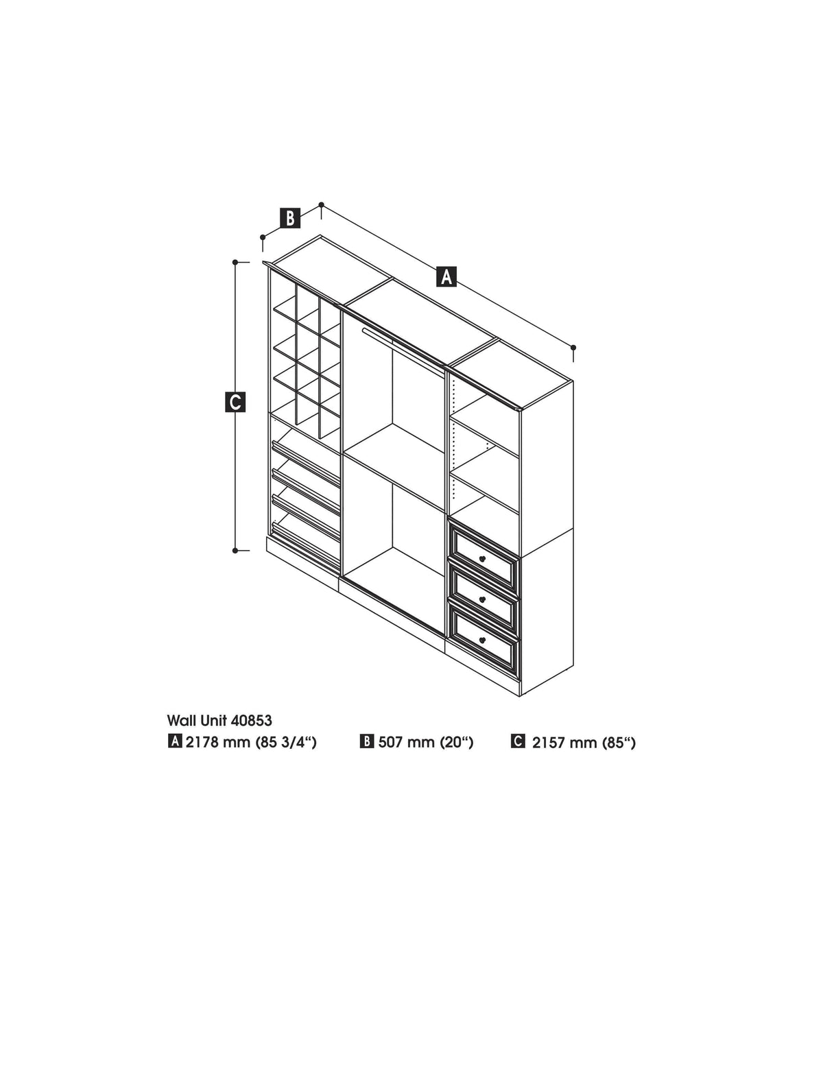 Modubox Versatile 86“ Closet Organizer, image 9