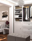 Modubox Versatile 61” Closet Organizer with Drawers and Door White, image 1