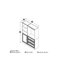 Modubox Versatile 61” Closet Organizer with Drawers and Door White, image 3