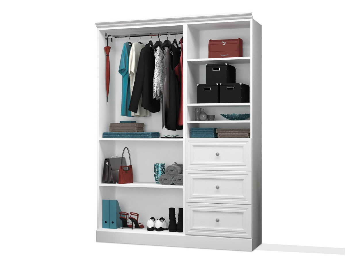 Modubox Versatile 61” Closet Organizer with Drawers White, image 2
