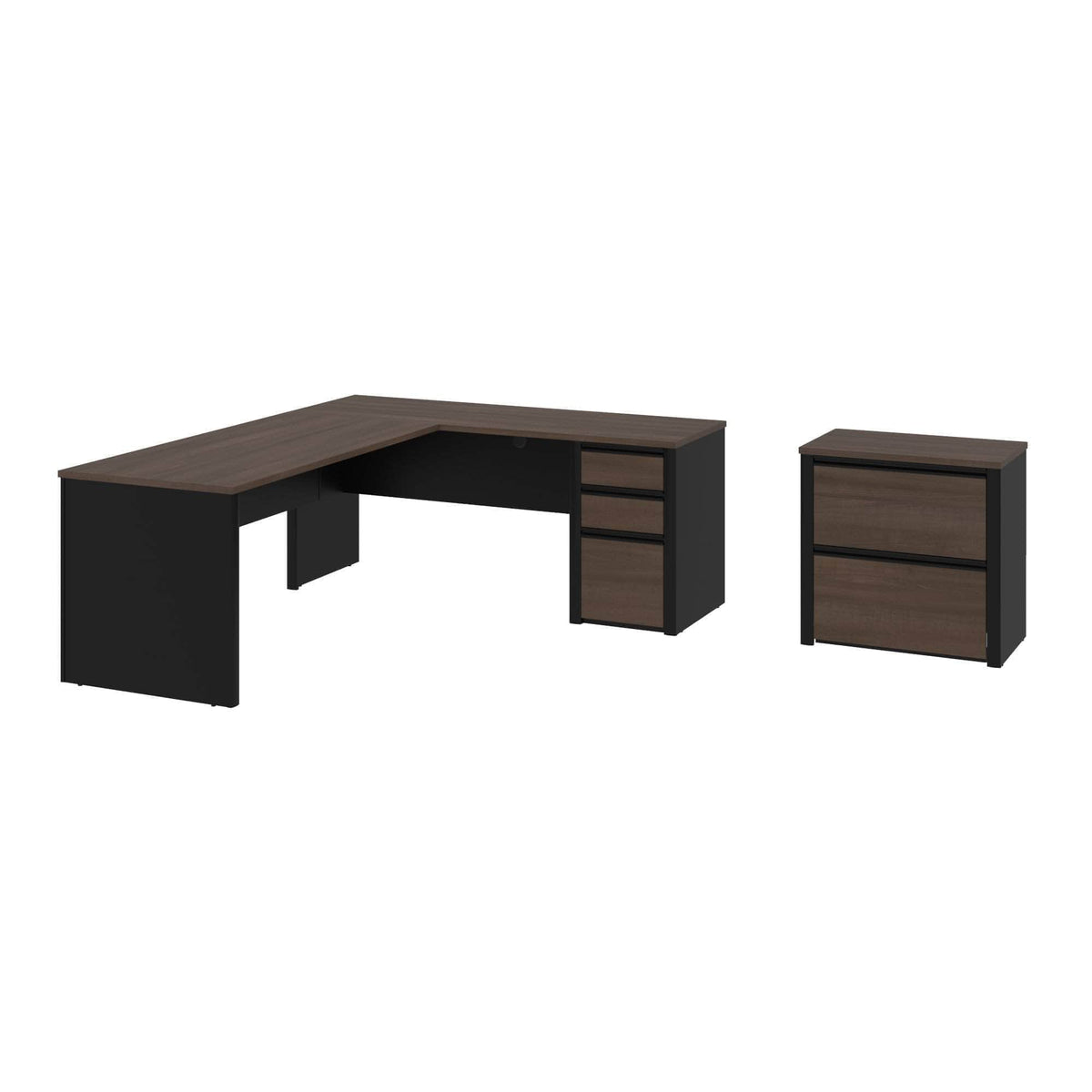 Modubox Connexion 2 Piece Set Including an L Shaped Desk and a Lateral File Cabinet, image 2