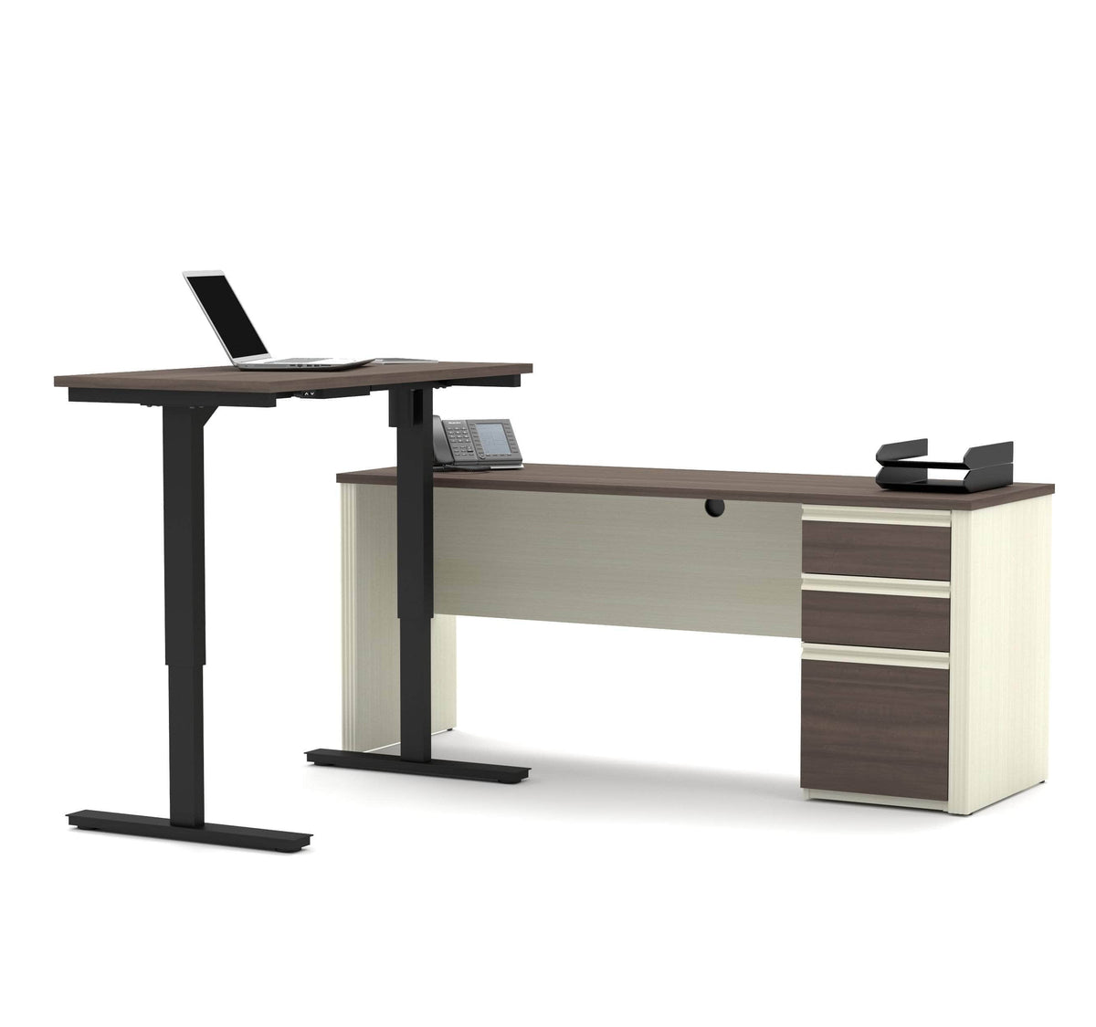 Modubox Prestige+ 2 Piece Set Including a Standing Desk and a Desk, image 11