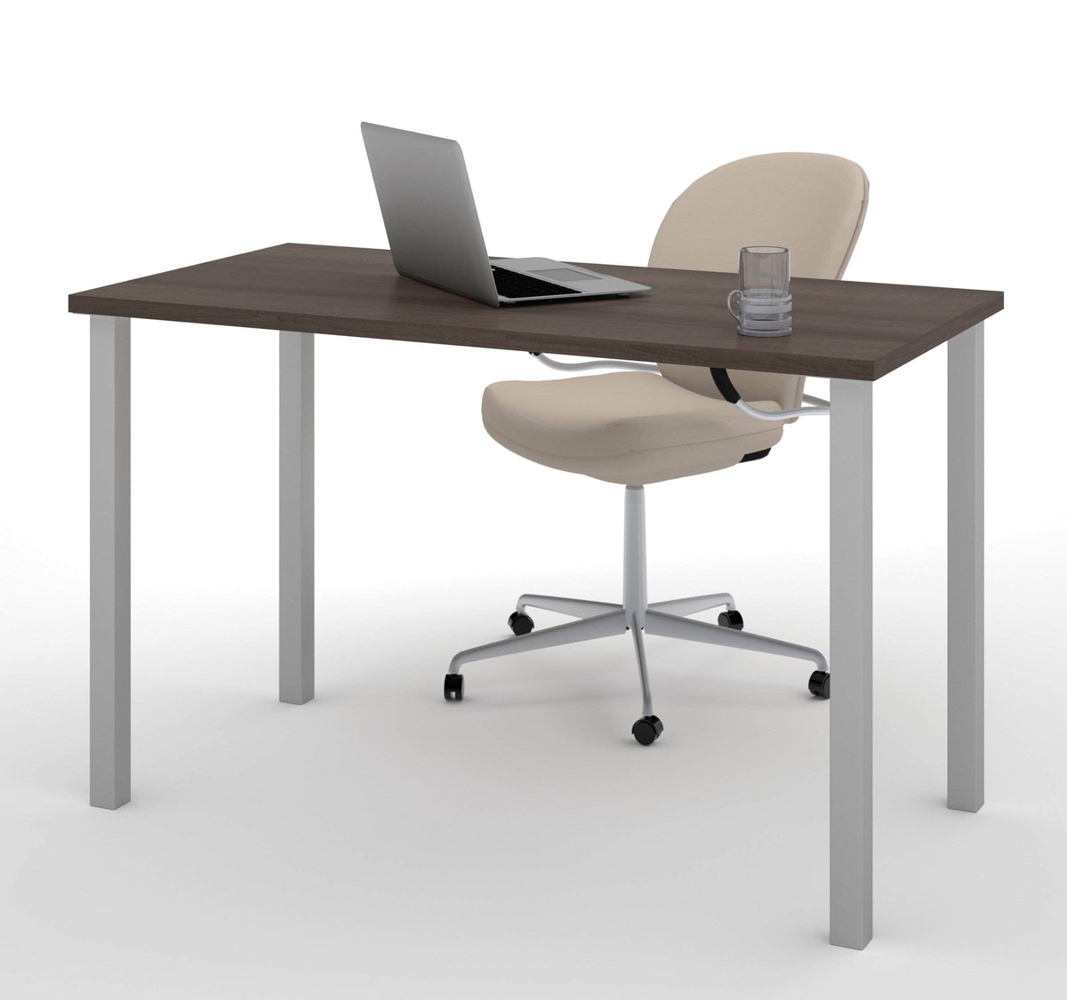 Modubox Universel 24“ x 48“ Table Desk with Square Metal Legs, image 7