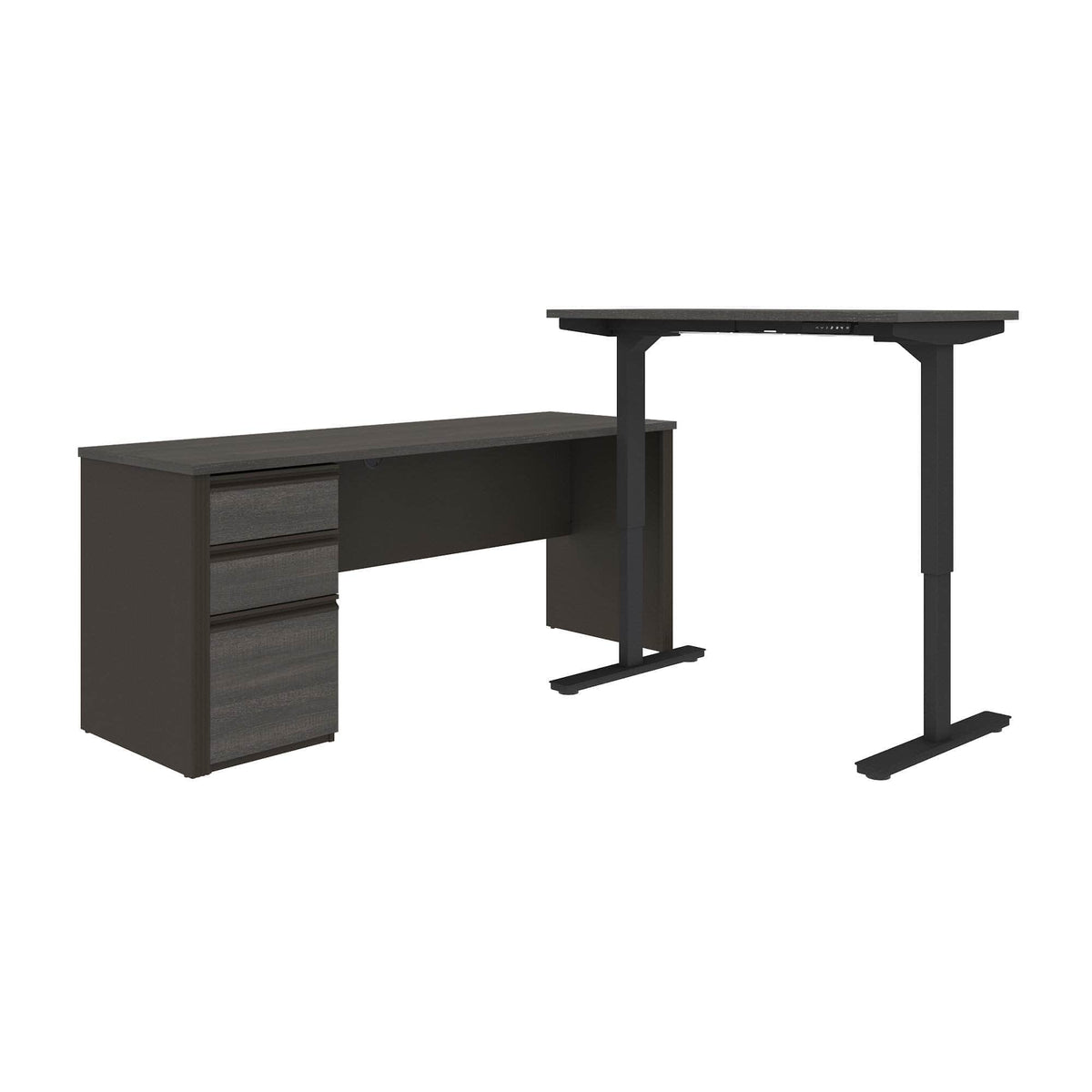 Modubox Prestige+ 2 Piece Set Including a Standing Desk and a Desk, image 5