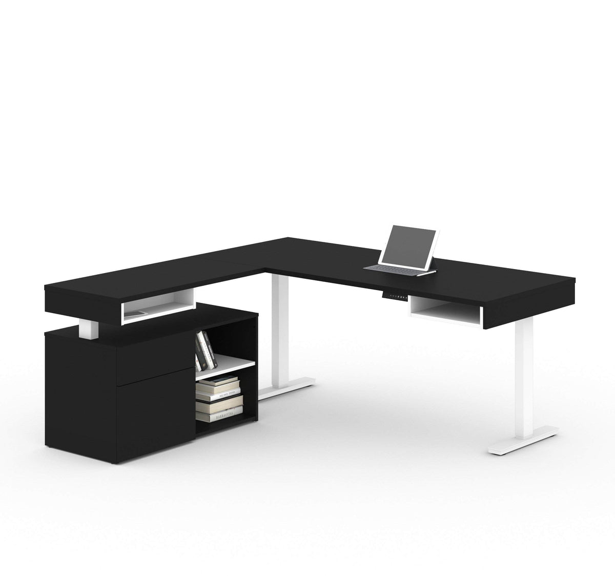 Modubox Viva 2 Piece Set Including an L Shaped Standing Desk and a Credenza, image 3