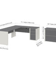 Modubox Connexion 2 Piece Set Including an L Shaped Desk and a Lateral File Cabinet, image 14