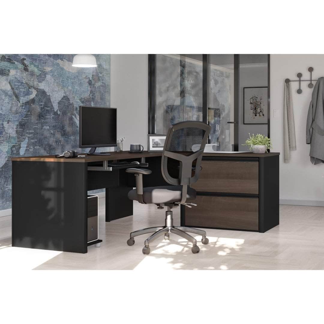 Modubox Connexion L Shaped Desk with Lateral File Cabinet, image 1