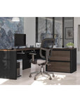 Modubox Connexion L Shaped Desk with Lateral File Cabinet, image 1