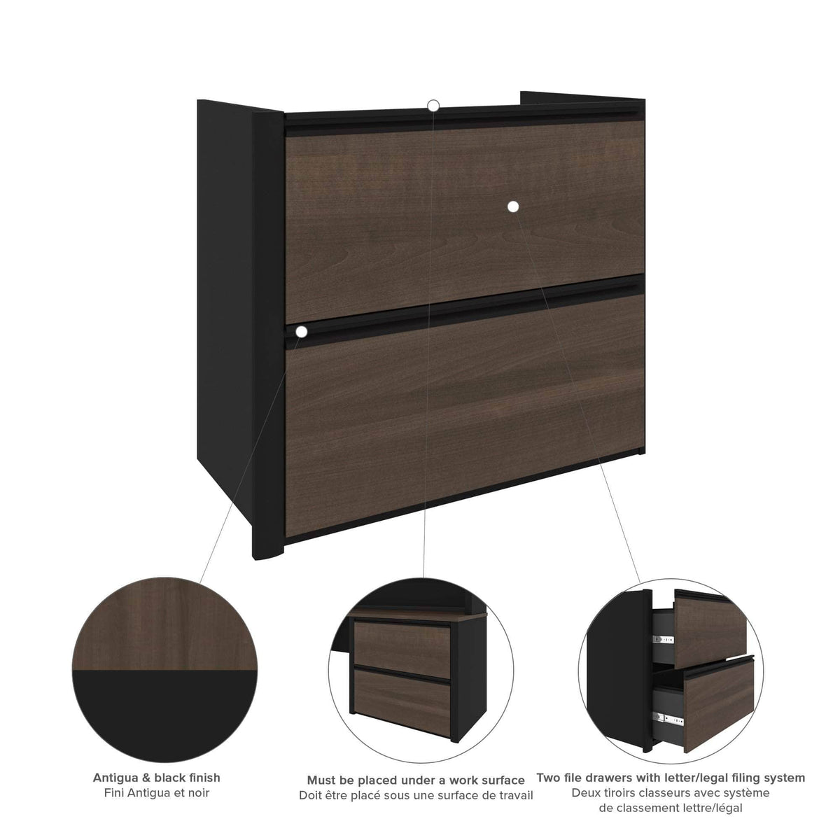 Modubox Connexion L Shaped Desk with Lateral File Cabinet, image 5