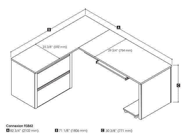 Modubox Connexion L Shaped Desk with Lateral File Cabinet, image 13