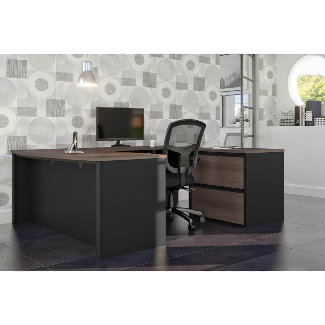 Modubox Connexion U Shaped Executive Desk with Lateral File Cabinet, image 1
