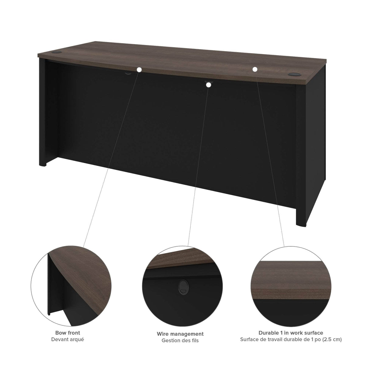 Modubox Connexion U Shaped Executive Desk with Lateral File Cabinet, image 4