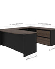 Modubox Connexion U Shaped Executive Desk with Lateral File Cabinet, image 8