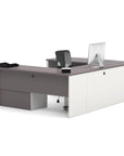 Modubox Connexion U Shaped Executive Desk with Lateral File Cabinet, image 12