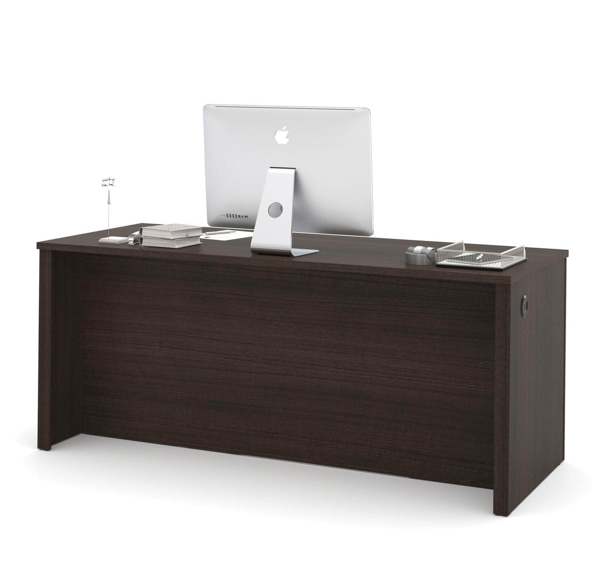 Modubox Embassy 71" Executive Desk with 2 Pedestals Dark Chocolate, image 3