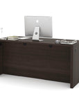 Modubox Embassy 66" Traditional Executive Desk with 2 Pedestals Dark Chocolate, image 2