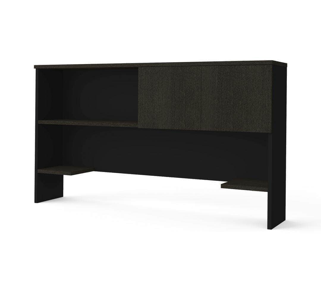 Modubox Pro Concept Plus Desk Hutch with Sliding Door Deep Grey &amp; Black, image 1