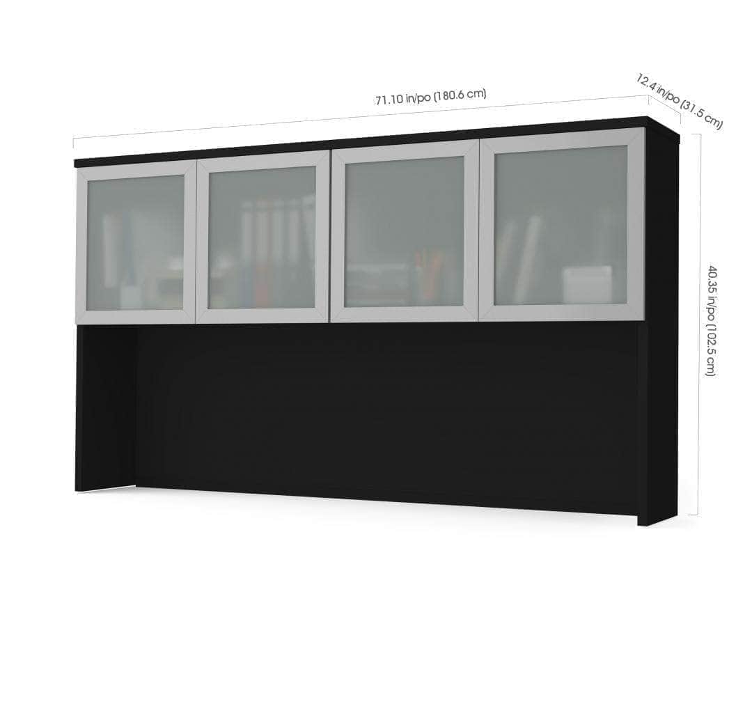 Modubox Pro Concept Plus Desk Hutch with Frosted Glass Doors, image 4