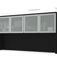 Modubox Pro Concept Plus Desk Hutch with Frosted Glass Doors, image 4