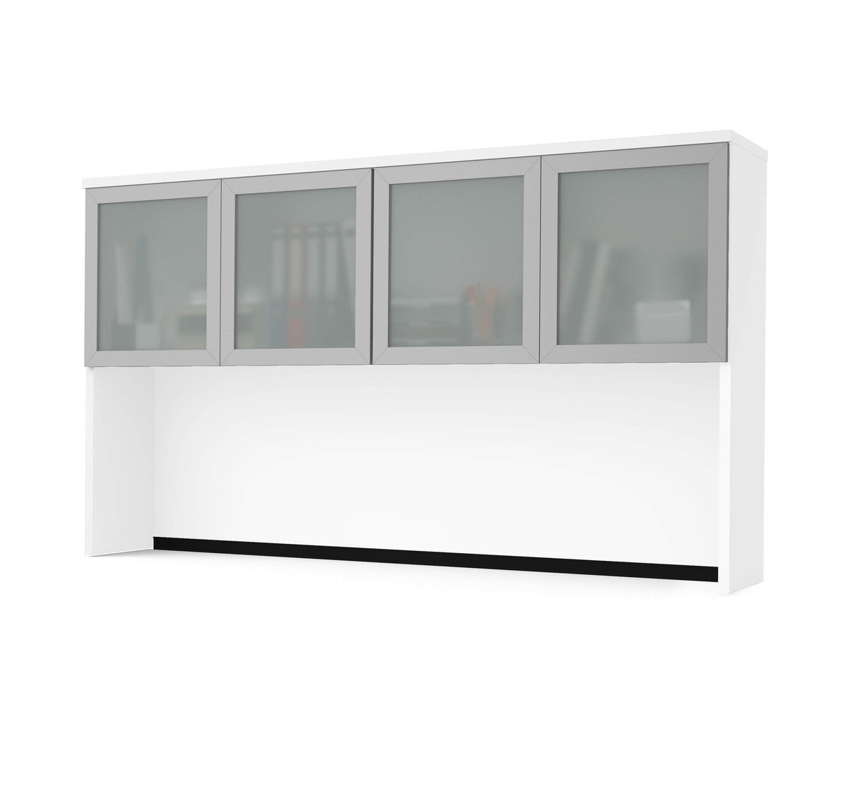 Modubox Pro Concept Plus Desk Hutch with Frosted Glass Doors, image 1