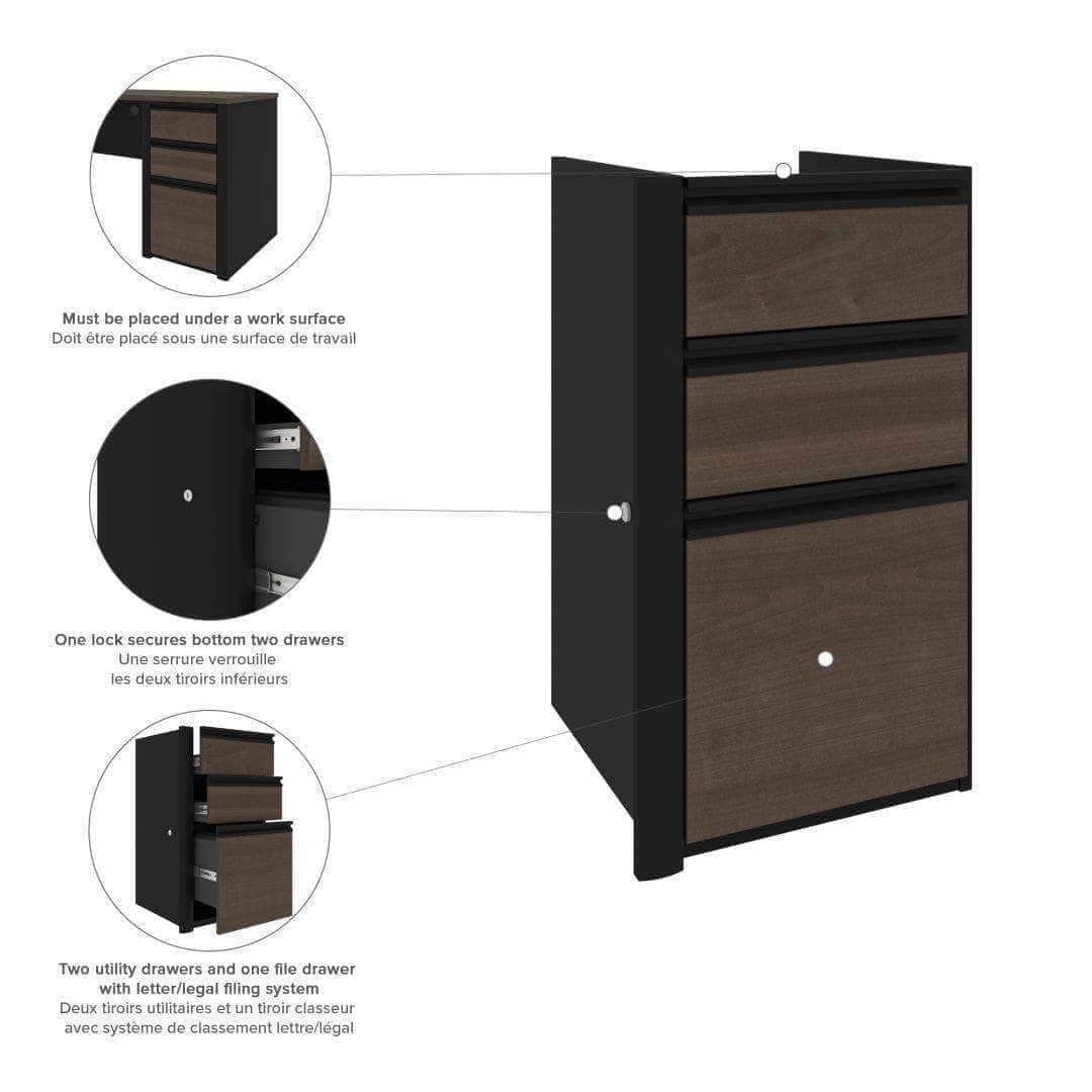 Modubox Connexion L Shaped Desk with Pedestal, image 2
