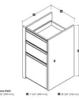 Modubox Connexion Add On Desk Pedestal with 3 Drawers, image 8