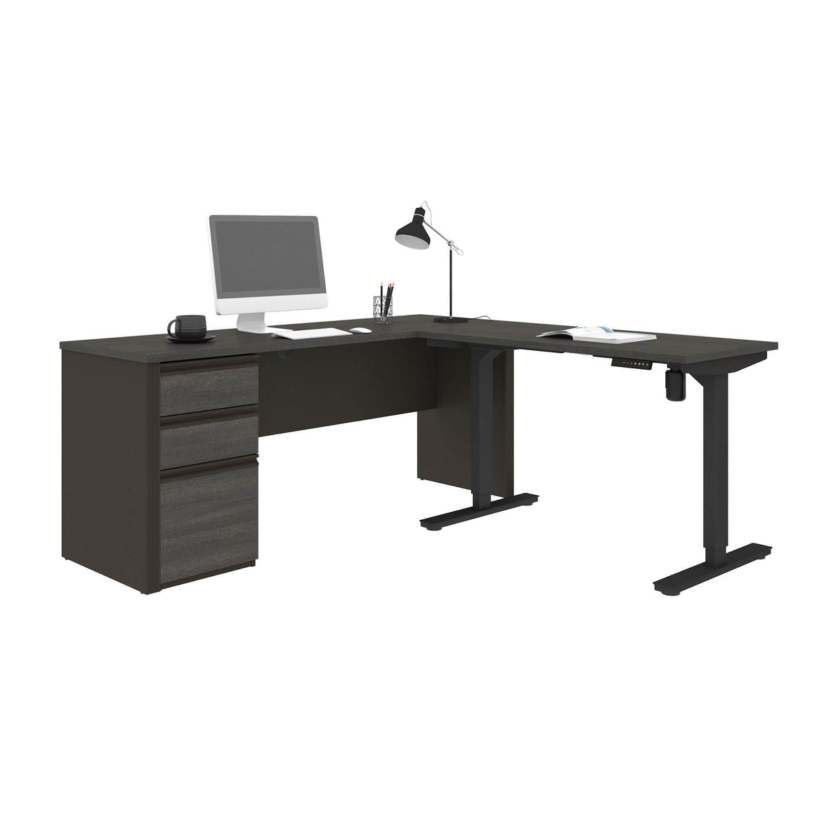 Modubox Prestige+ 2 Piece Set Including a Standing Desk and a Desk, image 3