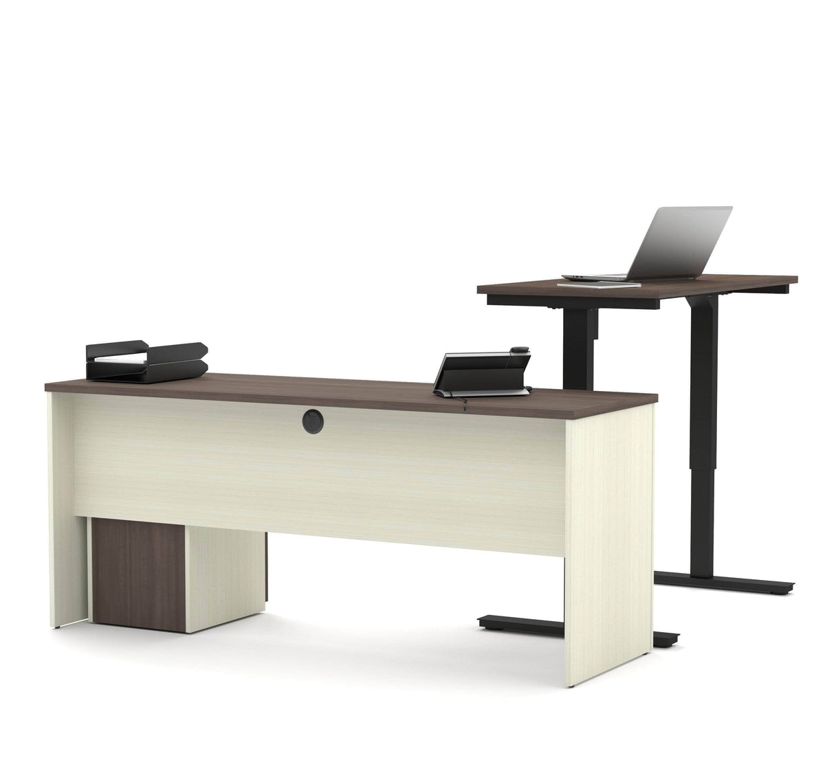 Modubox Prestige+ 2 Piece Set Including a Standing Desk and a Desk, image 12