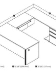 Modubox Prestige+ U Shaped Executive Desk with Pedestal, image 9