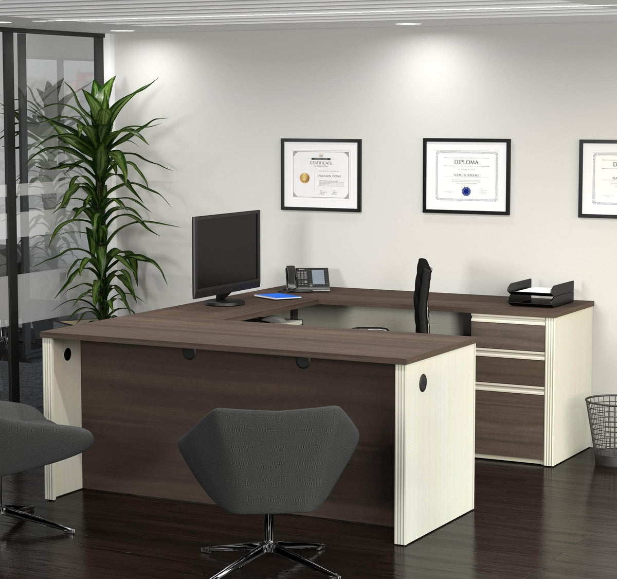 Modubox Prestige+ U Shaped Executive Desk with Pedestal, image 11