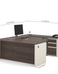 Modubox Prestige+ U Shaped Executive Desk with Pedestal, image 13