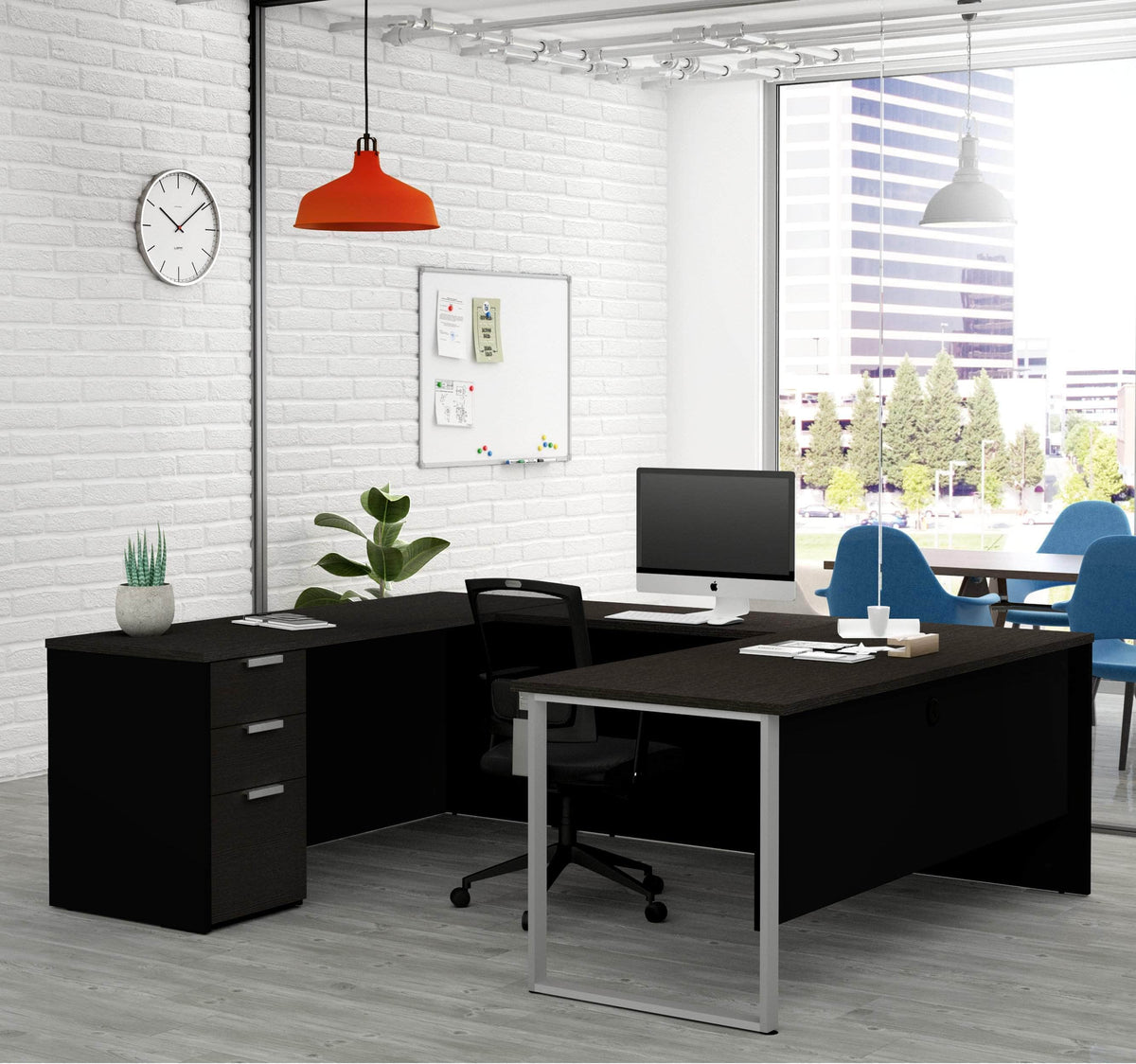 Modubox Pro Concept Plus U Shaped Desk with Pedestal, image 1
