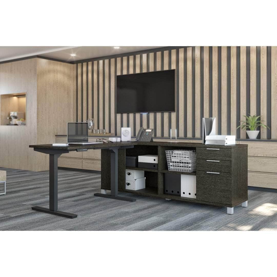 Modubox Pro Linea 2 Piece Set Including a Standing Desk and a Credenza, image 1