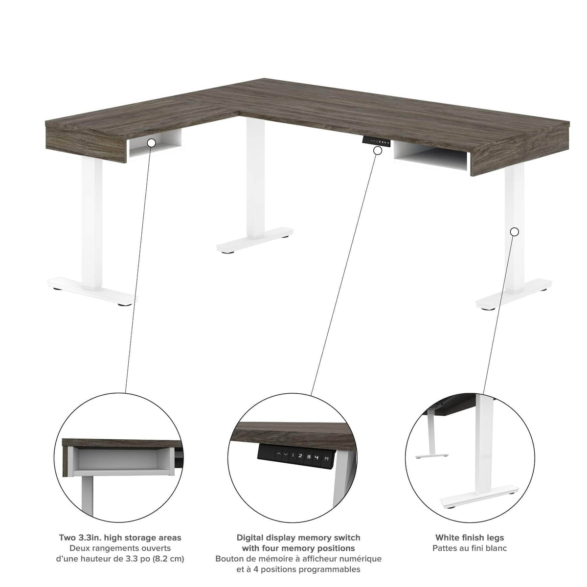Modubox Pro Vega L Shaped Standing Desk, image 10