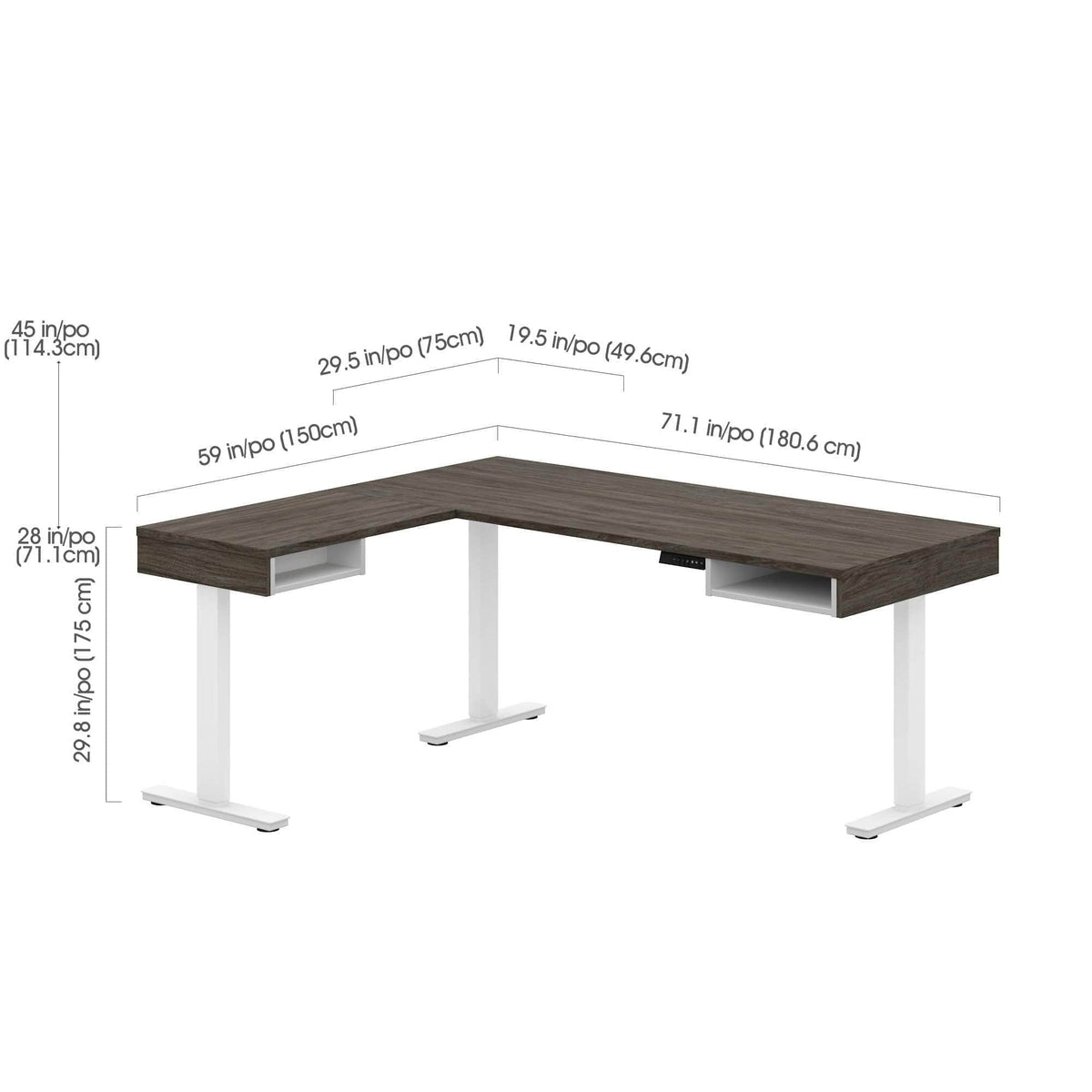 Modubox Pro Vega L Shaped Standing Desk, image 11