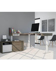 Modubox Pro Vega L Shaped Standing Desk with Credenza, image 14