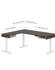 Modubox Pro Vega L Shaped Standing Desk with Credenza, image 16