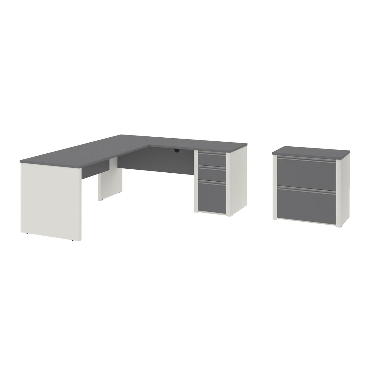 Modubox Connexion 2 Piece Set Including an L Shaped Desk and a Lateral File Cabinet, image 11
