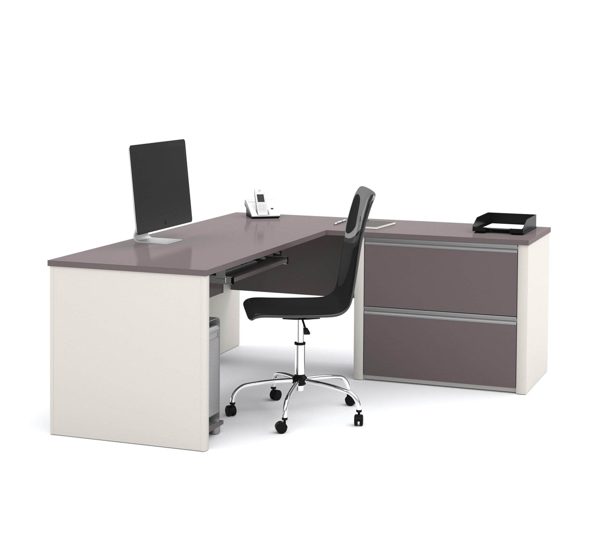 Modubox Connexion L Shaped Desk with Lateral File Cabinet, image 10
