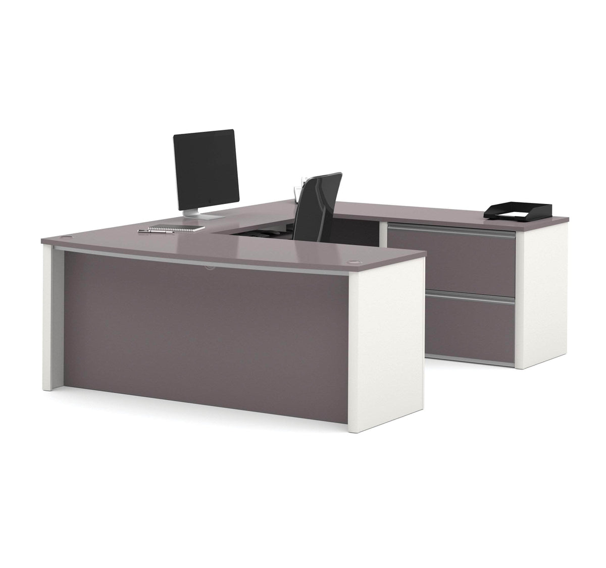 Modubox Connexion U Shaped Executive Desk with Lateral File Cabinet, image 10