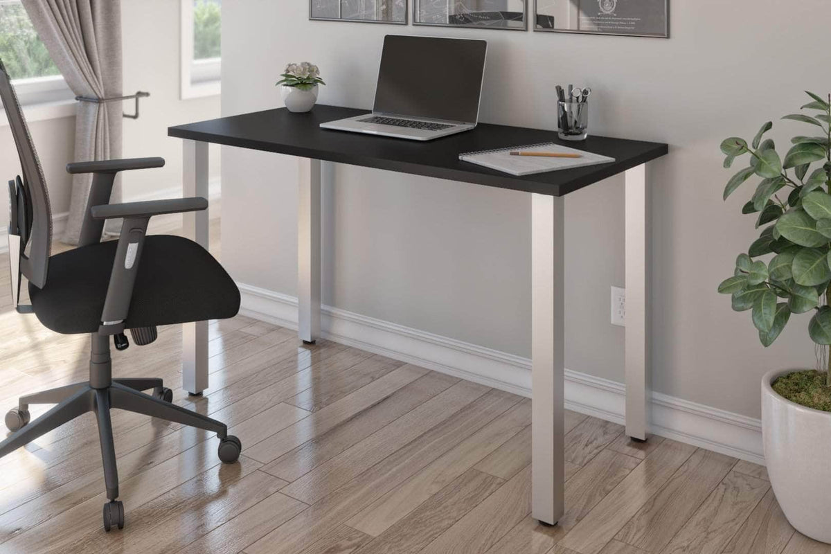 Modubox Universel 24“ x 48“ Table Desk with Square Metal Legs, image 18