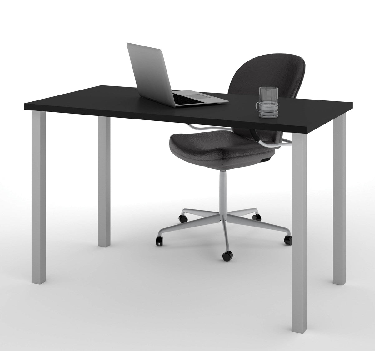 Modubox Universel 24“ x 48“ Table Desk with Square Metal Legs, image 19