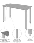 Modubox Universel 24“ x 48“ Table Desk with Square Metal Legs, image 13