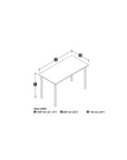 Modubox Universel 24“ x 48“ Table Desk with Square Metal Legs, image 16