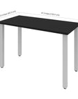 Modubox Universel 24“ x 48“ Table Desk with Square Metal Legs, image 20