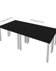 Modubox Universel 4 Piece Set Including 4 24″ × 48″ Table Desks with Square Metal Legs, image 18