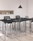 Modubox Universel 4 Piece Set Including 4 24″ × 48″ Table Desks with Square Metal Legs, image 19
