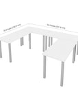 Modubox Universel 4 Piece Set Including 4 24″ × 48″ Table Desks with Square Metal Legs, image 11